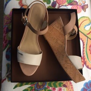 Coach Becka Platform Wedge Cork Sandals